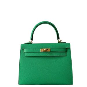 Hermès Kelly Sellier 25 Vert Comics 0Z Epsom 2024 W