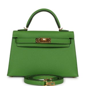 Hermès Kelly Sellier 20 Vert Yucca A8 Epsom 2024 W