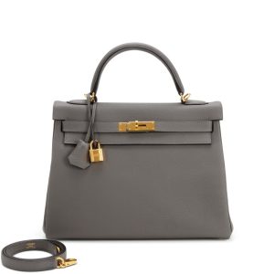 Hermès Kelly  32 Gris Etain 8F Togo 2021 Z