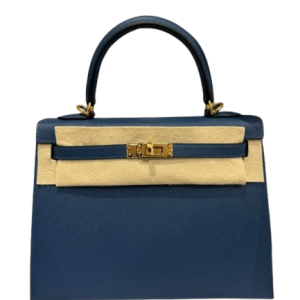 Hermès Kelly Sellier 25 Blue Deep S4 Epsom 2024 W