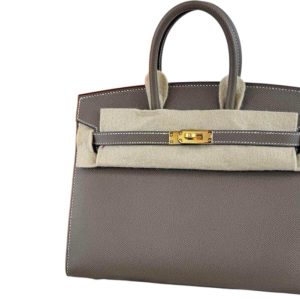 Hermès Birkin Sellier 25 Etoupe  18 Epsom 2022 U