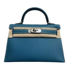 Hermès Kelly Sellier 20 Blue Jean  75 Epsom 2024 W