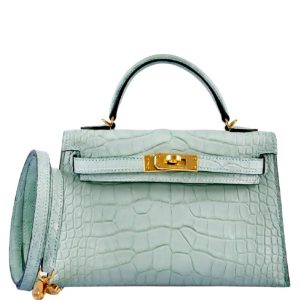 Hermès Kelly  20 Vert d'eau 6J Alligator Matt 2018 C