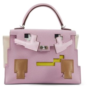 Hermès Kelly Doll Pixel & Sellier 20 Chai 0M, Lime 9R, Mauve Sylvestre X9, Nata I2 Epsom 2023 B