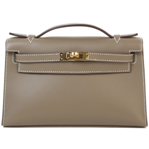 Hermès Kelly Pochette Etoupe  18 Swift 2024 W