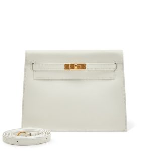 Hermès Kelly Danse & Verso Kraft 2H, White 01 Evercolor 2024 W
