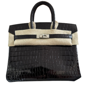 Hermès Birkin  25 Black 89 Niloticus Crocodile Shiny 2021 Z