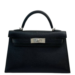 Hermès Kelly  20 Black 89 Chevre Myzore 2023 B