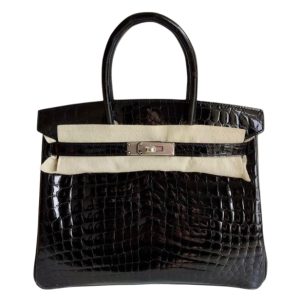Hermès Birkin  30 Black 89 Niloticus Crocodile Shiny 2024 W