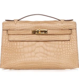 Hermès Kelly Pochette Chai 0M Alligator Matt 2024 W