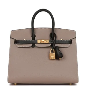 Hermès Birkin Bicolor & HSS 25 Black 89, Etoupe  18 Epsom 2024 W