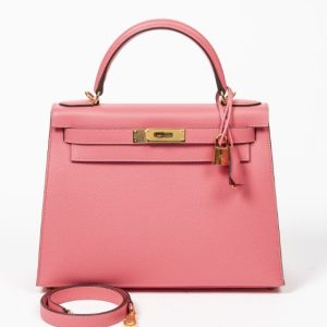 Hermès Kelly HSS & Verso & Sellier 28 Rose Confetti 1Q Epsom 2014 R