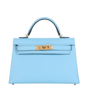 Hermès Kelly Sellier 20 Blue Celeste 7N Epsom 2022 U