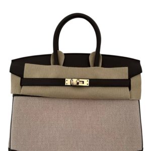 Hermès Birkin Quadrille 25 Ecorce  4C Toile, Swift 2024 W