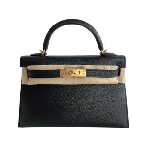 Hermès Kelly HSS & Sellier & Verso 20 Black 89, Gold 37 Epsom 2024 W