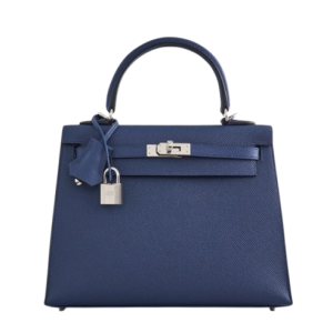 Hermès Kelly Sellier 25 Blue Deep S4 Epsom 2024 W