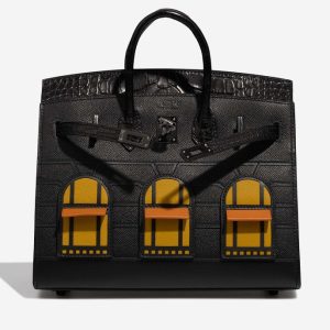 Hermès Birkin Faubourg 20 Black 89, Jaune Ambre 9D, Orange H 93 Madame, Sombrero, Swift, Alligator Matt 2023 B