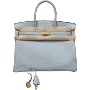 Hermès Birkin  35 Blue Pale 5A Togo 2018 C