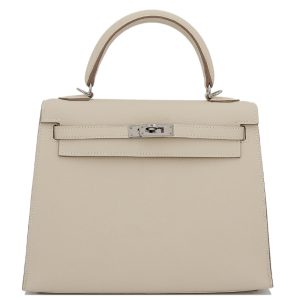 Hermès Kelly Sellier 25 Craie  10 Epsom 2024 W