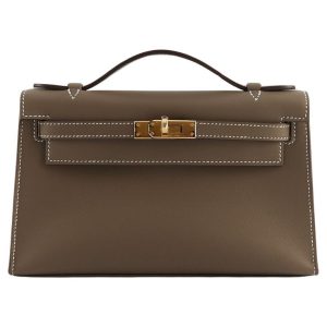Hermès Kelly Pochette Etoupe  18 Swift 2024 W