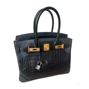 Hermès Birkin Ghillies 30 Black 89 Porosus Crocodile Matt, Swift 2016 X