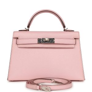 Hermès Kelly Sellier 20 Rose Sakura 3Q Chevre Myzore 2019 D