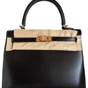 Hermès Kelly Sellier 25 Black 89 Box 2024 W