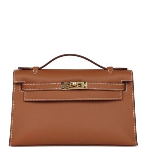 Hermès Kelly Pochette Gold 37 Swift 2024 W