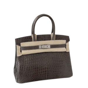 Hermès Birkin  30 Gris Fonce 84 Porosus Crocodile Matt 2015 T