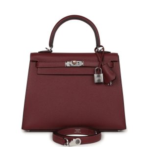 Hermès Kelly Sellier 25 Rouge H 55 Epsom 2024 W