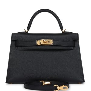 Hermès Kelly Sellier 20 Black 89 Epsom 2021 Z