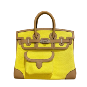Hermès Birkin Cargo 25 Jaune Citron 9N Swift, Toile 2024 W