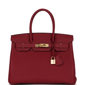 Hermès Birkin  30 Rouge Grenat K1 Togo 2017 A