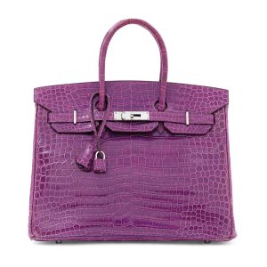Hermès Birkin  35 Violet 96 Porosus Crocodile Shiny 2011