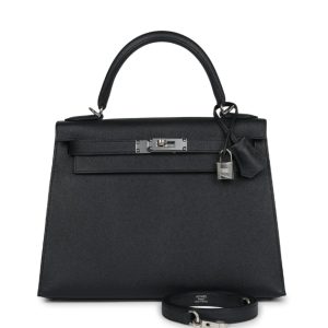 Hermès Kelly Sellier 28 Black 89 Epsom 2022 U