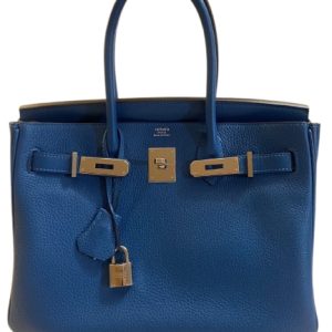 Hermès Birkin  30 Mykonos  7Q Clemence 2021 Z