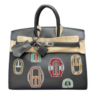 Hermès Birkin Bouclerie Moderne Casaque 20 Black 89 Chevre Myzore 2024 W