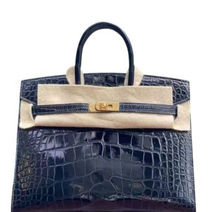 Hermès Birkin Sellier 25 Blue Marine 78 Alligator Shiny 2023 B