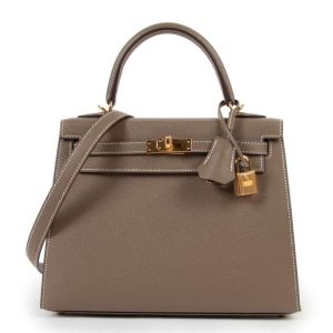 Hermès Kelly Sellier 25 Etoupe  18 Epsom 2024 B