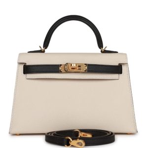Hermès Kelly Bicolor & HSS & Sellier 20 Black 89, Craie  10 Epsom 2022 U