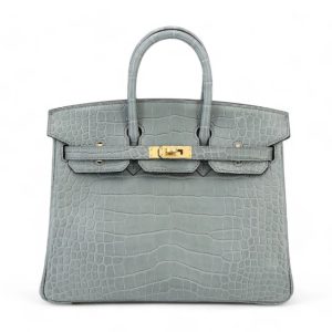 Hermès Birkin  25 Gris Ciment 0V Alligator Matt 2024 W