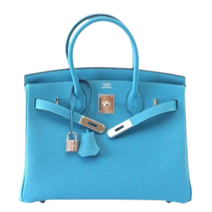 Hermès Birkin  30 Blue Turquoise 7B Togo 2014 R