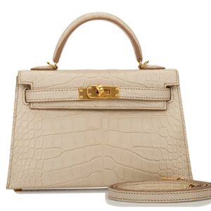 Hermès Kelly  20 Beton 8L Alligator Matt 2024 B