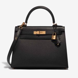 Hermès Kelly Sellier 28 Black 89 Epsom 2024 W