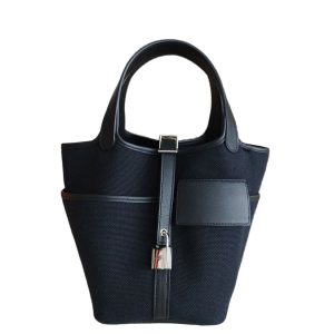 Hermès Picotin Cargo 18 Black 89 Swift, Toile 2022 U