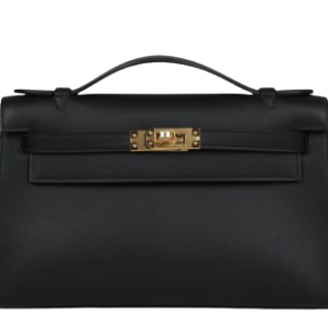 Hermès Kelly Pochette 22 Black 89 Swift 2024 W