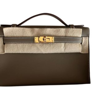 Hermès Kelly Pochette Etoupe  18 Swift 2024 W