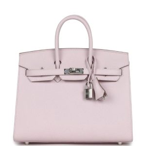 Hermès Birkin Sellier 25 Mauve Pale 09 Epsom 2023 B
