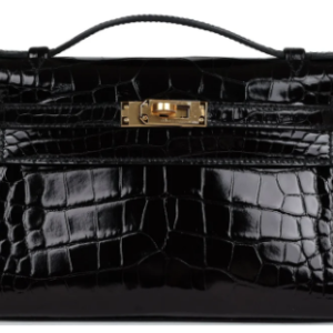Hermès Kelly HSS & Pochette Black 89, Magnolia 9I Alligator Shiny 2024 W