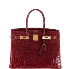 Hermès Birkin  30 Rouge H 55 Niloticus Crocodile Matt 2013 K